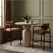 Meridian Furniture Serava Cognac Vegan Leather Upholstered Bar Stool