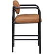 Meridian Furniture Serava Cognac Vegan Leather Upholstered Bar Stool