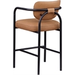Meridian Furniture Serava Cognac Vegan Leather Upholstered Bar Stool