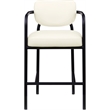 Meridian Furniture Serava Cream Vegan Leather Upholstered Bar Stool