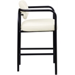 Meridian Furniture Serava Cream Vegan Leather Upholstered Bar Stool