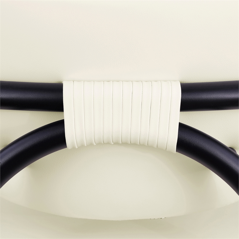 Meridian Furniture Serava Cream Vegan Leather Upholstered Bar Stool