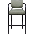 Meridian Furniture Serava Green Vegan Leather Upholstered Bar Stool