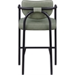 Meridian Furniture Serava Green Vegan Leather Upholstered Bar Stool
