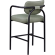 Meridian Furniture Serava Green Vegan Leather Upholstered Bar Stool