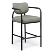 Meridian Furniture Serava Green Vegan Leather Upholstered Bar Stool