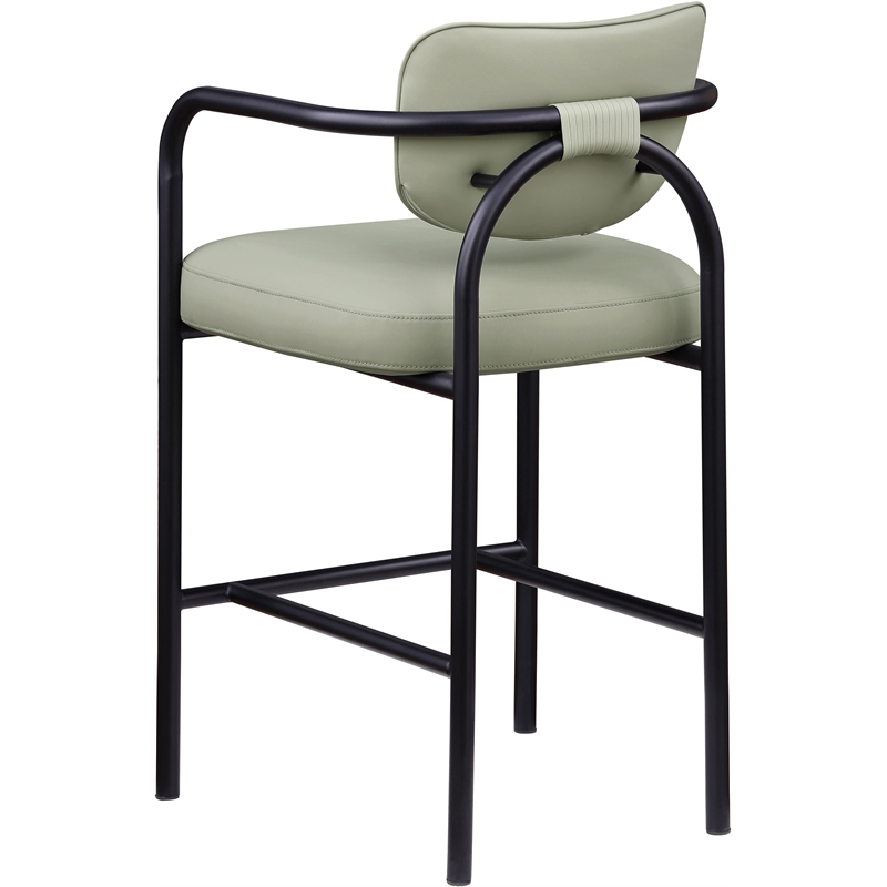 Meridian Furniture Serava Mint Vegan Leather Upholstered Bar Stool