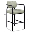 Meridian Furniture Serava Mint Vegan Leather Upholstered Bar Stool