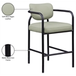 Meridian Furniture Serava Mint Vegan Leather Upholstered Bar Stool