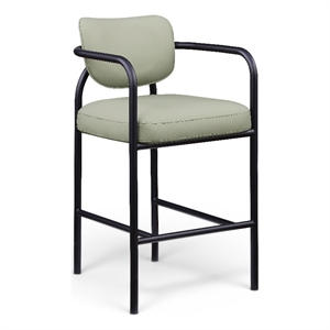 Meridian Furniture Serava Mint Vegan Leather Upholstered Bar Stool