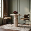 Meridian Furniture Serava Tan Vegan Leather Upholstered Bar Stool