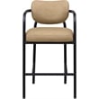 Meridian Furniture Serava Tan Vegan Leather Upholstered Bar Stool