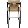 Meridian Furniture Serava Tan Vegan Leather Upholstered Bar Stool