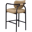 Meridian Furniture Serava Tan Vegan Leather Upholstered Bar Stool