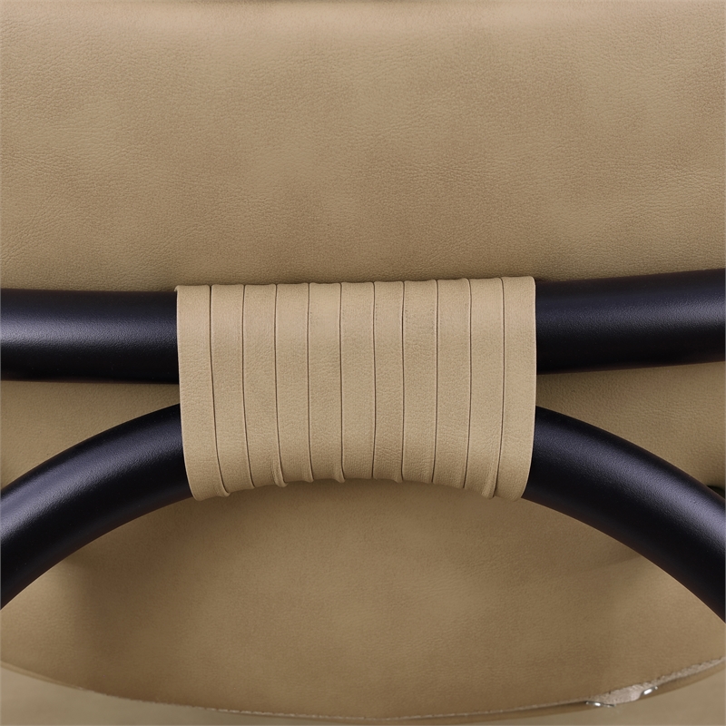 Meridian Furniture Serava Tan Vegan Leather Upholstered Bar Stool