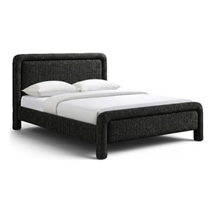 Meridian Furniture Baylor Black Fabric With Interwoven Chenille King Bed