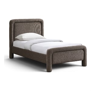Meridian Furniture Baylor Brown Fabric With Interwoven Chenille Twin Bed