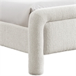 Meridian Furniture Baylor Cream Fabric With Interwoven Chenille Queen Bed