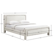 Meridian Furniture Baylor Cream Fabric With Interwoven Chenille Queen Bed