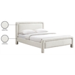 Meridian Furniture Baylor Cream Fabric With Interwoven Chenille Queen Bed