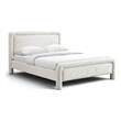 Meridian Furniture Baylor Cream Fabric With Interwoven Chenille Queen Bed