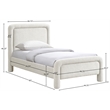 Meridian Furniture Baylor Cream Fabric With Interwoven Chenille Twin Bed