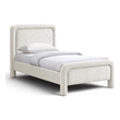 Meridian Furniture Baylor Cream Fabric With Interwoven Chenille Twin Bed