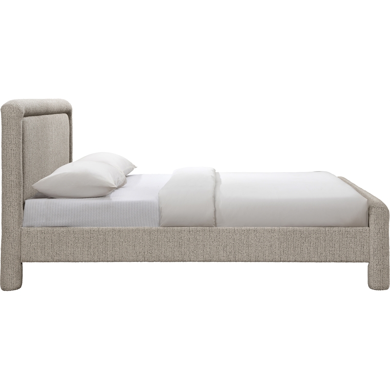 Meridian Furniture Baylor Taupe Fabric With Interwoven Chenille Full Bed