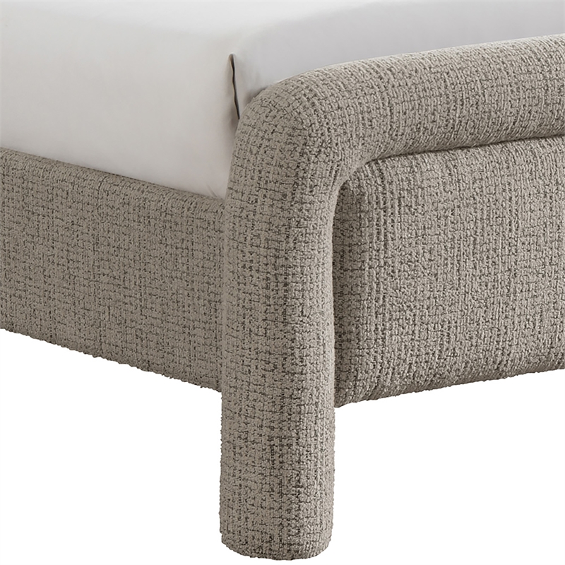 Meridian Furniture Baylor Taupe Fabric With Interwoven Chenille Full Bed