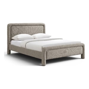 Meridian Furniture Baylor Taupe Fabric With Interwoven Chenille King Bed