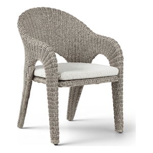 Meridian Furniture Seacrest Taupe Water Resistant Fabric Patio Dining Chair