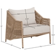 Meridian Furniture Coastline Beige Water Resistant Fabric Patio Accent Chair