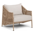 Meridian Furniture Coastline Beige Water Resistant Fabric Patio Accent Chair