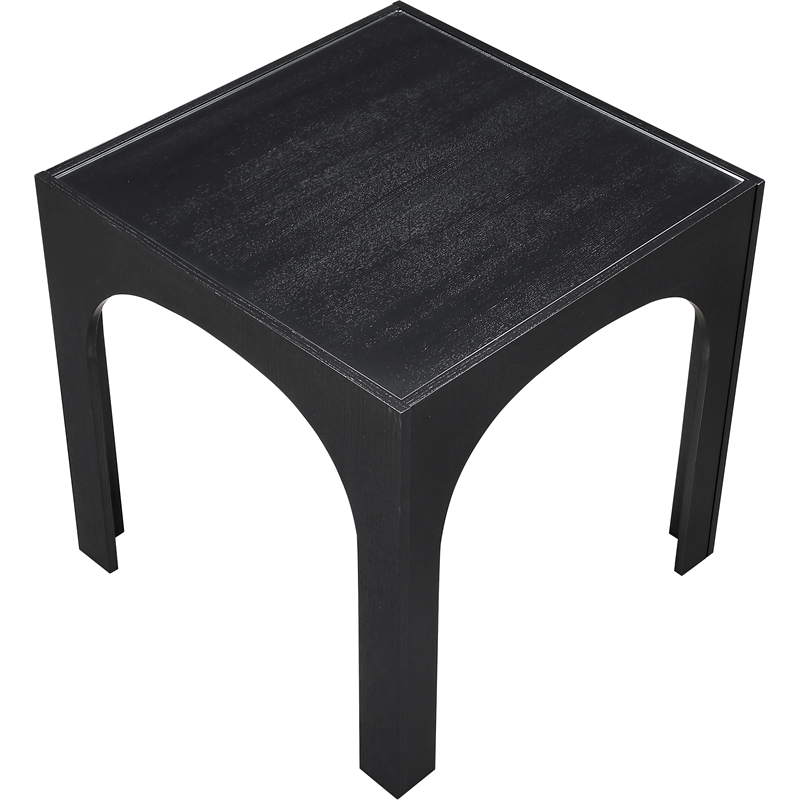 Meridian Furniture Waldorf Black Tempered Glass Top Counter Height Table
