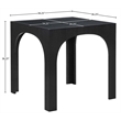 Meridian Furniture Waldorf Black Tempered Glass Top Counter Height Table