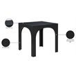 Meridian Furniture Waldorf Black Tempered Glass Top Counter Height Table