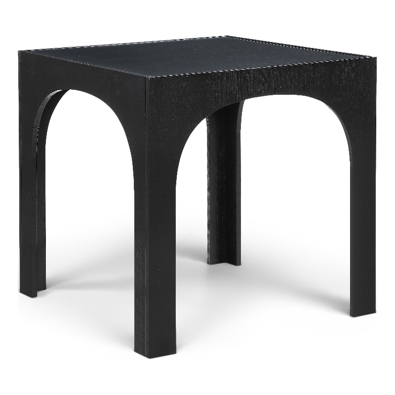 Meridian Furniture Waldorf Black Tempered Glass Top Counter Height Table