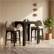Meridian Furniture Waldorf Black Tempered Glass Top Bar Height Table