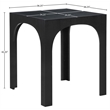 Meridian Furniture Waldorf Black Tempered Glass Top Bar Height Table