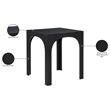 Meridian Furniture Waldorf Black Tempered Glass Top Bar Height Table