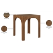 Meridian Furniture Waldorf Brown Tempered Glass Top Bar Height Table
