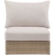 Meridian Furniture Seacrest Beige Water Resistant Fabric Patio Armless Chair