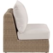 Meridian Furniture Seacrest Beige Water Resistant Fabric Patio Armless Chair