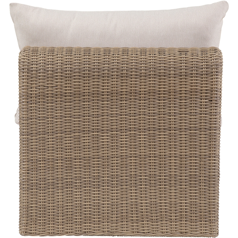 Meridian Furniture Seacrest Beige Water Resistant Fabric Patio Armless Chair
