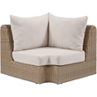 Meridian Furniture Seacrest Beige Water Resistant Fabric Patio Corner Chair
