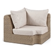 Meridian Furniture Seacrest Beige Water Resistant Fabric Patio Corner Chair