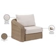 Meridian Furniture Seacrest Beige Water Resistant Fabric Patio Left Arm Chair