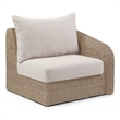 Meridian Furniture Seacrest Beige Water Resistant Fabric Patio Right Arm Chair