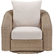 Meridian Furniture Seacrest Beige Water Resistant Fabric Patio Swivel Chair