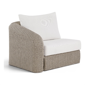 Meridian Furniture Seacrest Cream Water Resistant Fabric Patio Left Arm Chair
